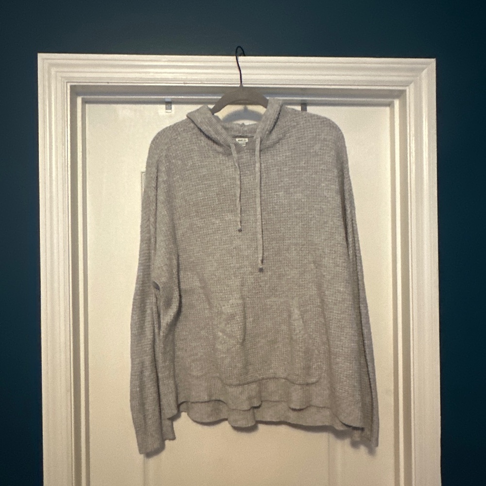 Gray Waffle Hoodie